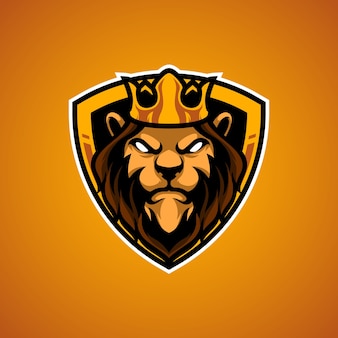 Logotipo do mascote lion king head