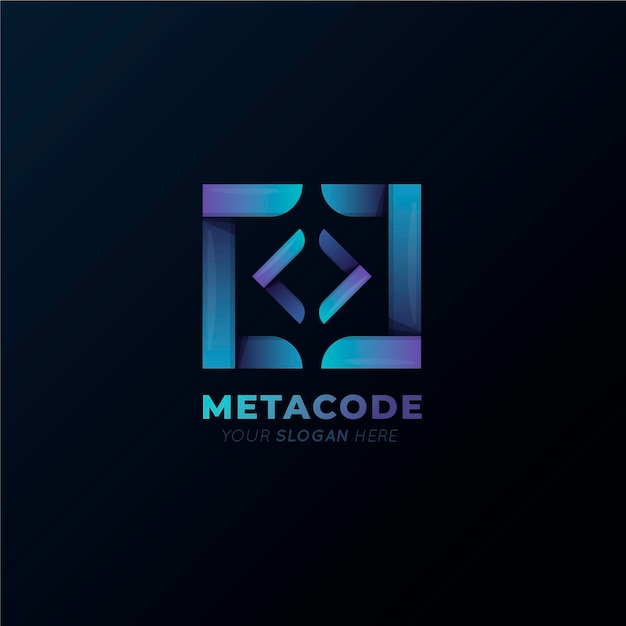 Logotipo do metacode gradiente