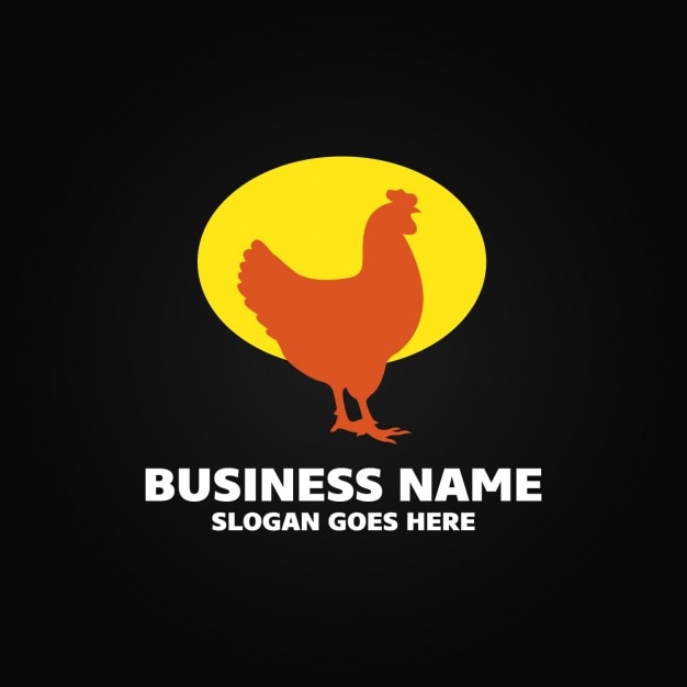 Vetor grátis logotipo do negócio de frango