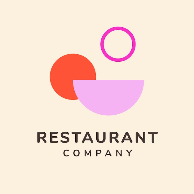 Vetor grátis logotipo do restaurante, modelo de negócios de alimentos para vetor de design de marca