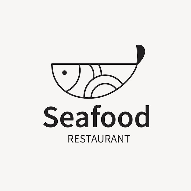 Logotipo do restaurante, modelo de negócios de alimentos para vetor de design de marca