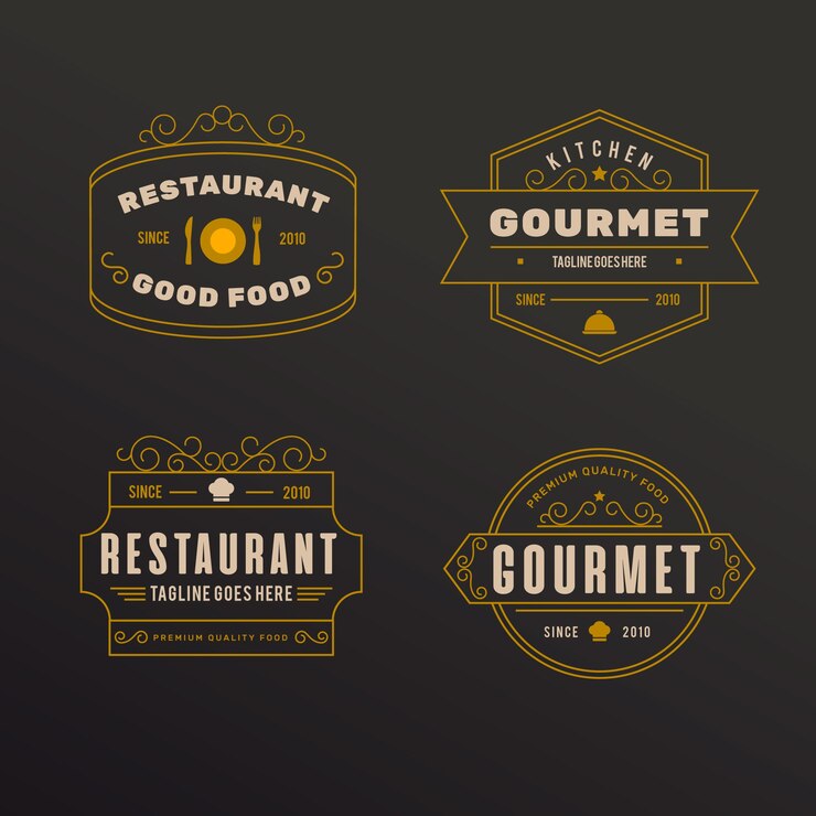 Vetor grátis logotipo do restaurante retrô