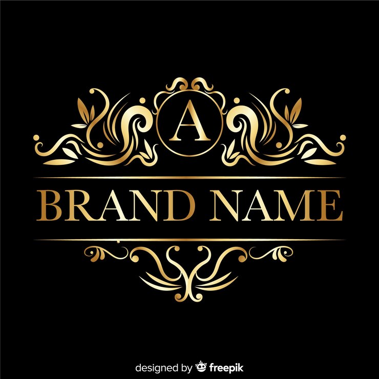 Vetor grátis logotipo elegante com ornamentos retrô