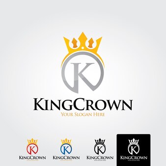 Logotipo elegante da letra k do monograma. design de logotipo de crista premium.