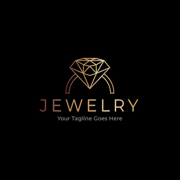 Vetor grátis logotipo elegante diamante