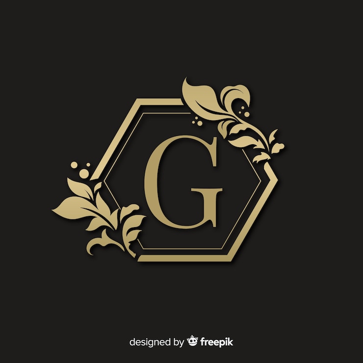 Vetor grátis logotipo elegante dourado com moldura