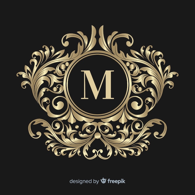 Logotipo elegante ornamental