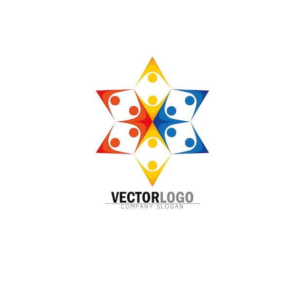 Vetor grátis logotipo empresarial simétrico