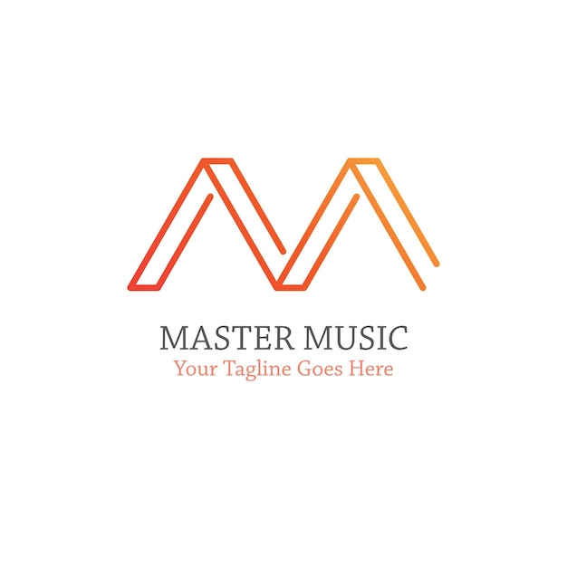 Logotipo mestre de música