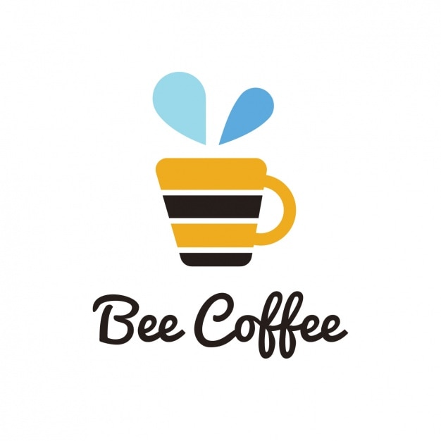 Vetor grátis logotipo modelo café