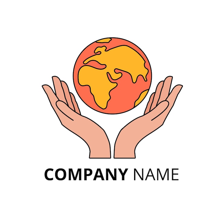 Vetor grátis logotipo moderno de direitos humanos