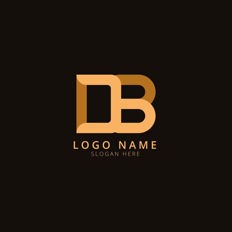 Vetor grátis logotipo monograma db de design plano
