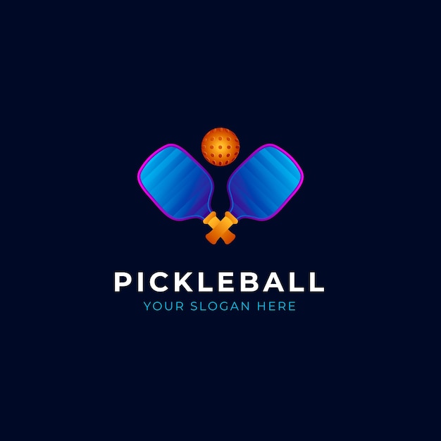 Logotipo pickleball gradiente