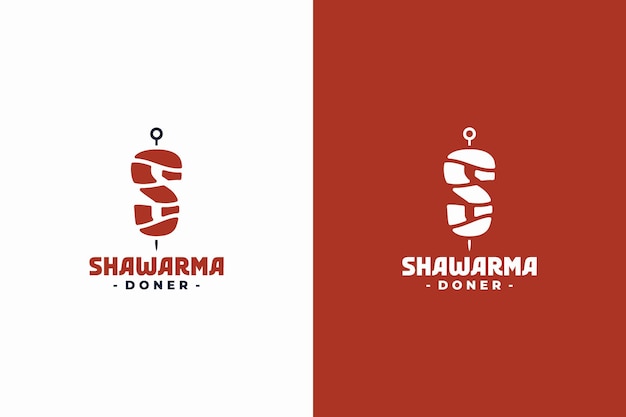 Logotipo shawarma doner com letra inicial s