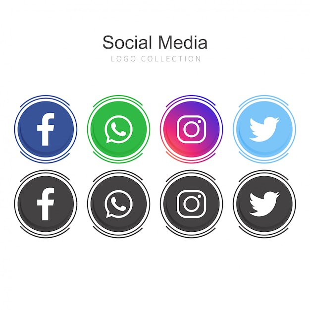 Vetor grátis logotipos de mídia social
