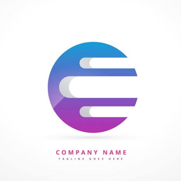 Vetor grátis logotype com forma circular
