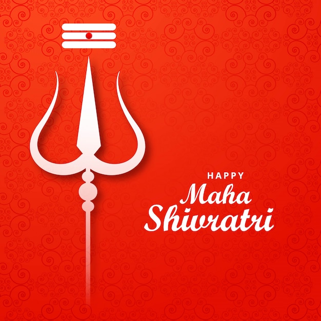 Maha shivratri lord shiva trishul para cartão