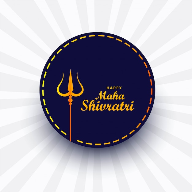 Maha shivratri lord shiva trishul para cartão