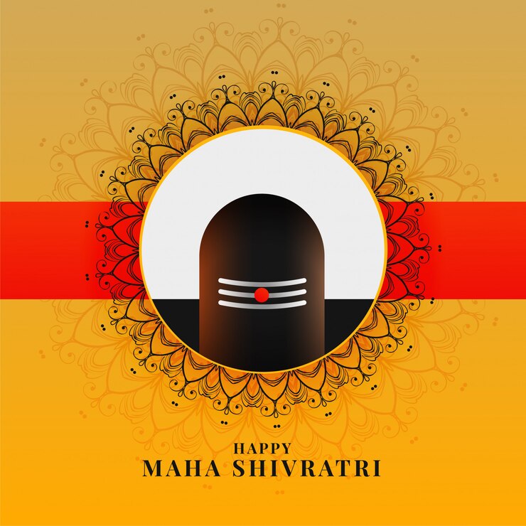 Vetor grátis maha shivratri saudação com shiva de lord shiva