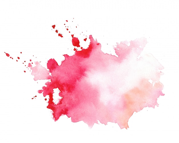 Mancha de textura elegante vermelho aquarela splatter