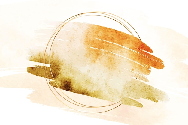 Mancha estilo aquarela com moldura circular