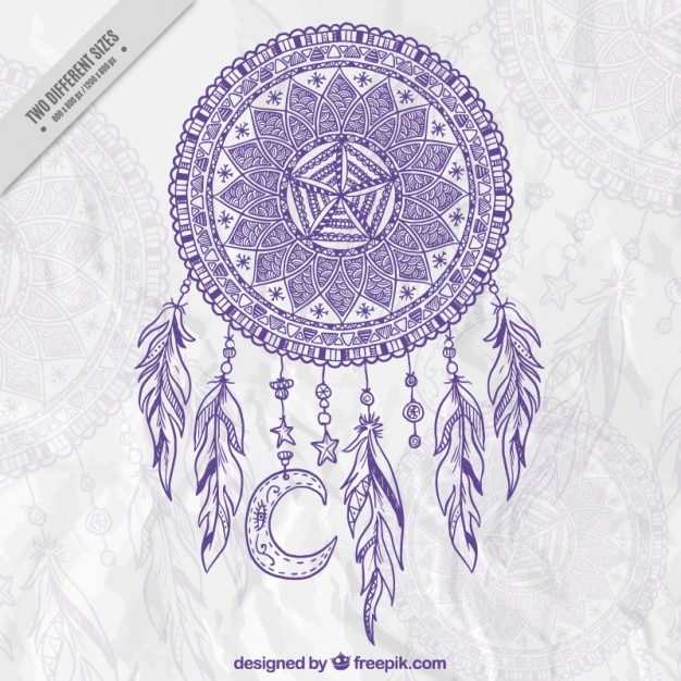 Vetor grátis mão decorativa dreamcatcher desenhada