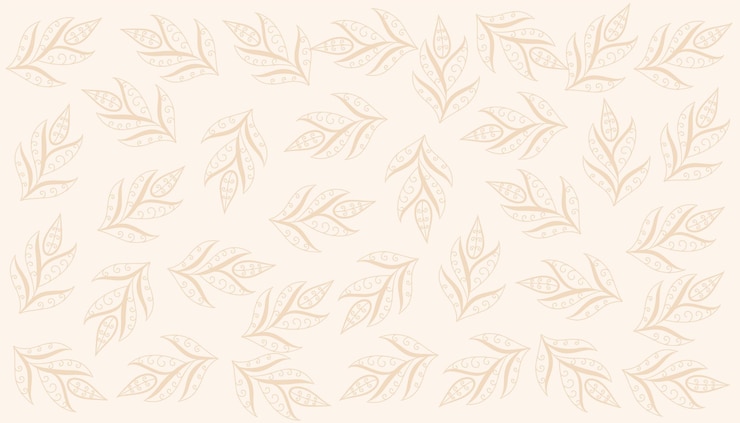 Vetor grátis mão desenhada artística folhas padrão pano de fundo macio para decoração