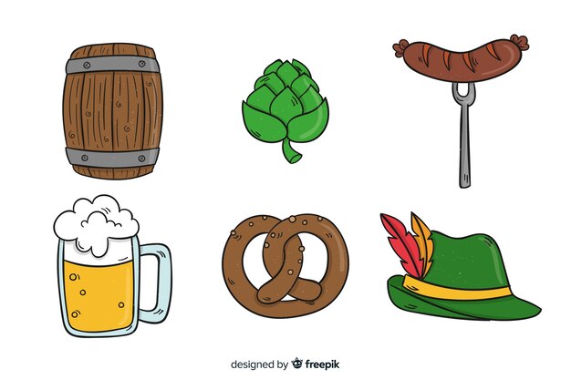 Mão desenhada coleção oktoberfest