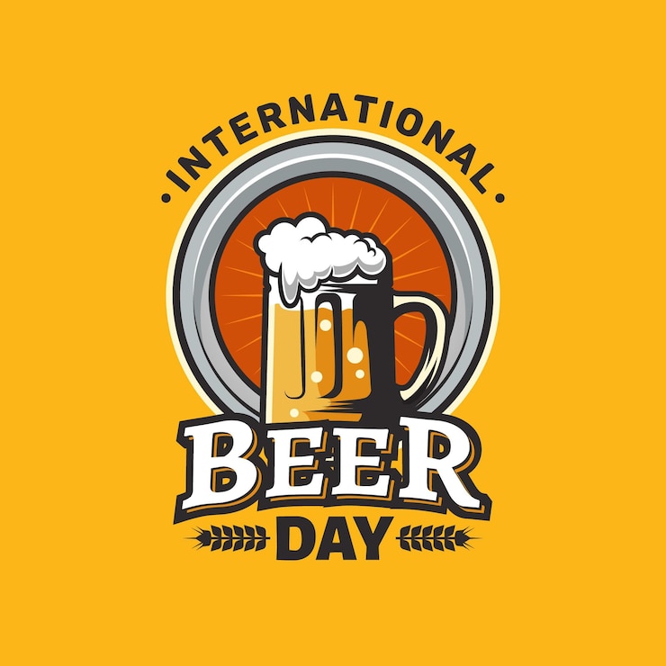 Vetor grátis mão desenhada conceito de dia internacional da cerveja