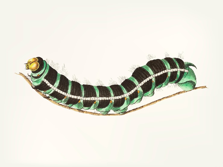 Vetor grátis mão desenhada de lagarta