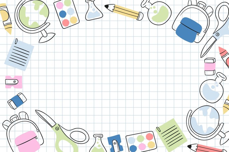 Vetor grátis mão desenhada de volta ao fundo da escola