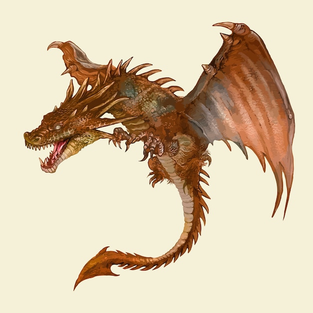 Mão desenhada dragão