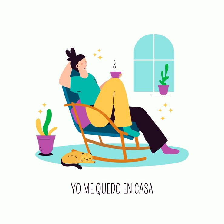 Vetor grátis mão desenhada estilo mulher relaxante