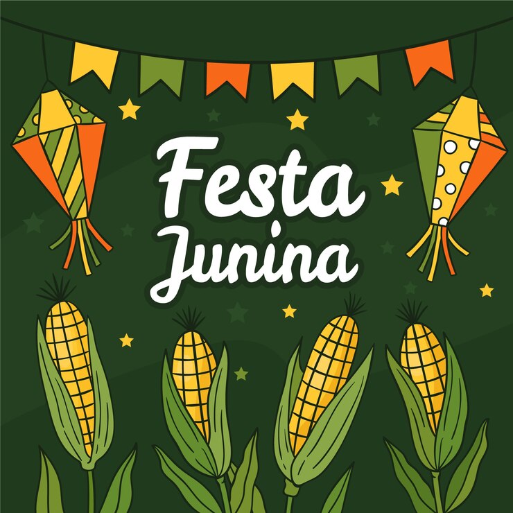 Vetor grátis mão desenhada festa junina ilustração