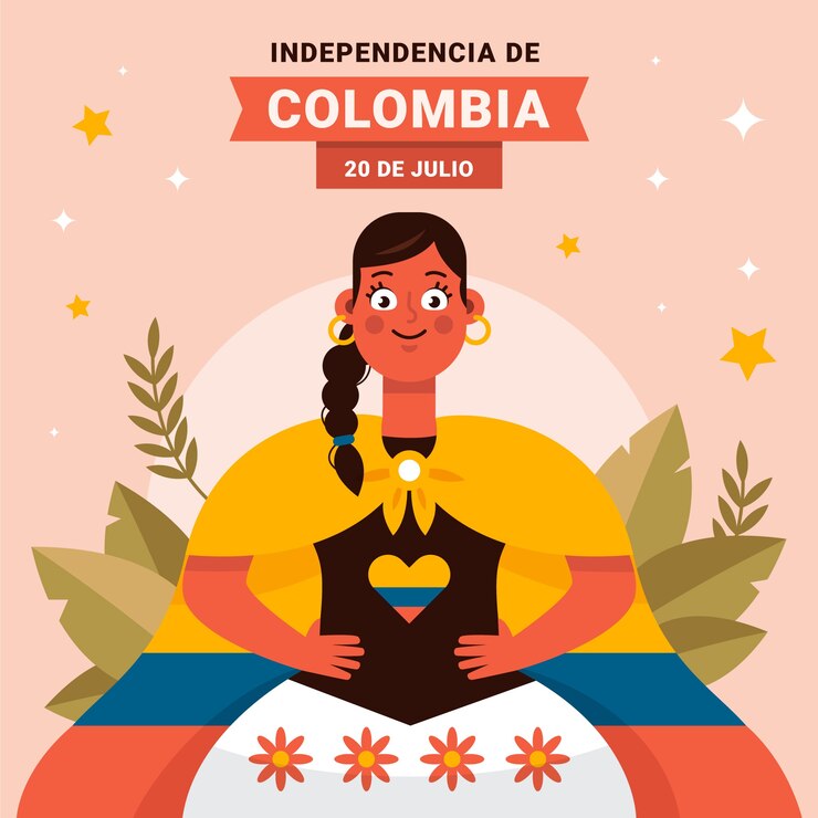 Vetor grátis mão desenhada ilustração de mulher sorridente de 20 de julho