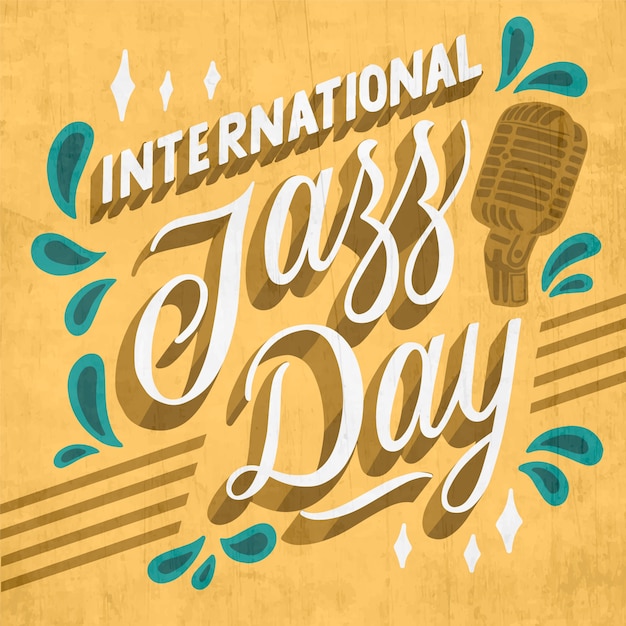 Mão desenhada ilustração do dia internacional do jazz