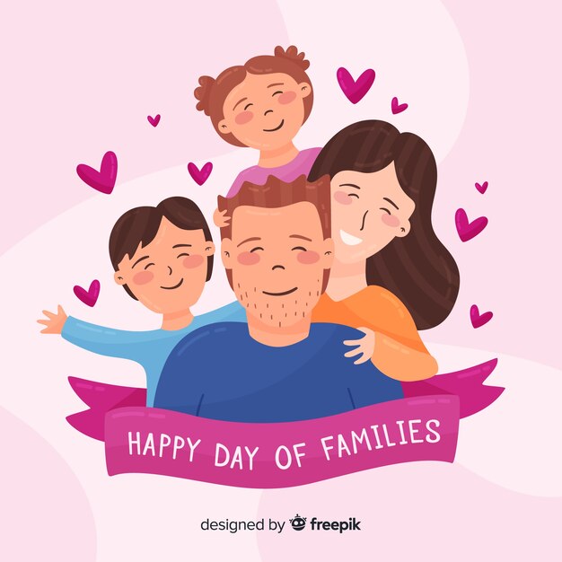 Mão desenhada internacional dia do fundo de famílias