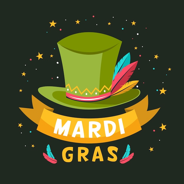 Mão desenhada mardi gras