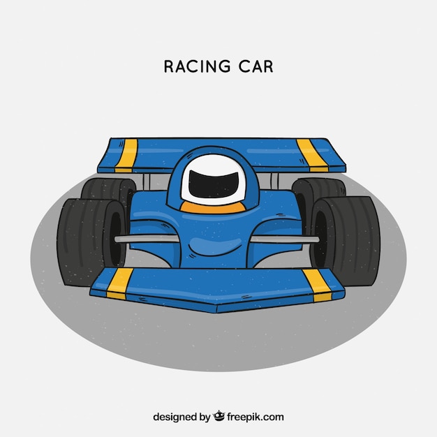 Mão desenhada moderna fórmula 1 carro de corrida