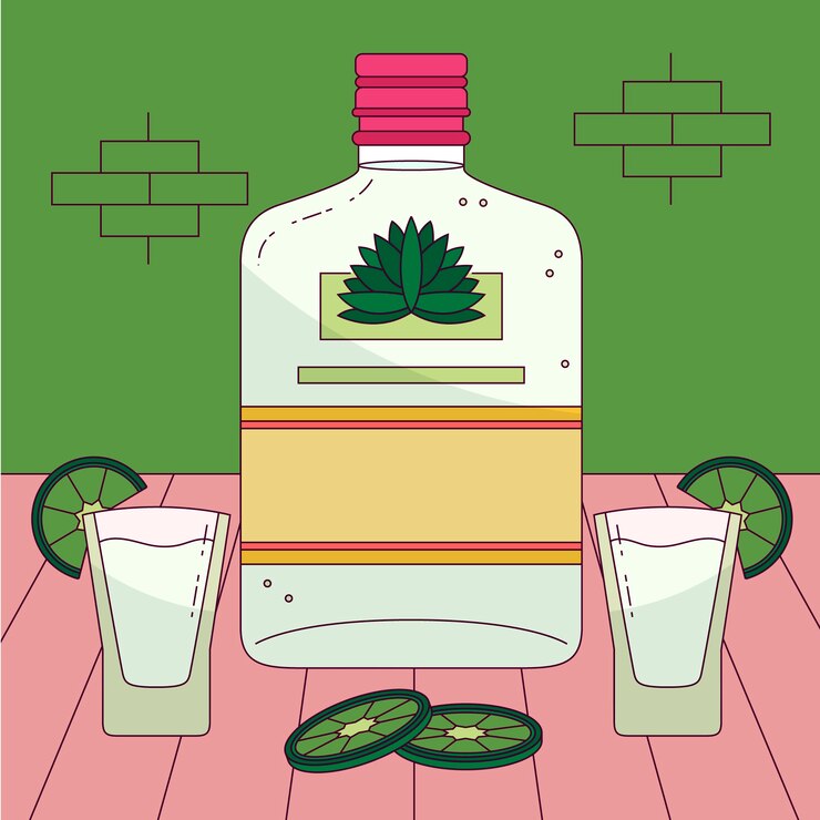 Vetor grátis mão desenhada refrescante ilustração mezcal