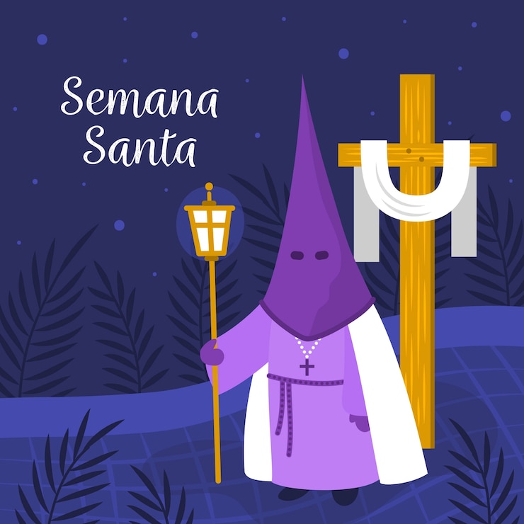 Vetor grátis mão desenhada semana santa conceito