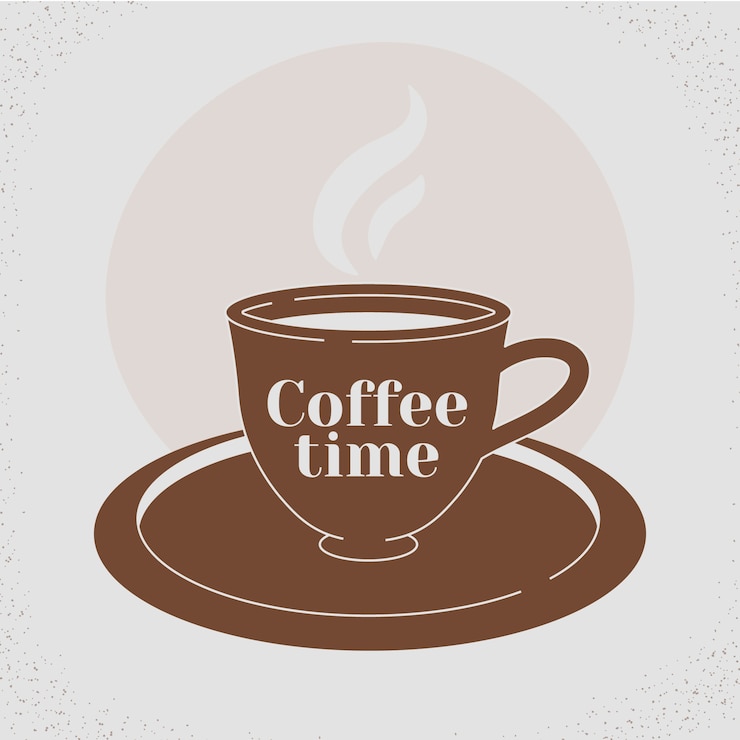 Vetor grátis mão desenhada silhueta de xícara de café