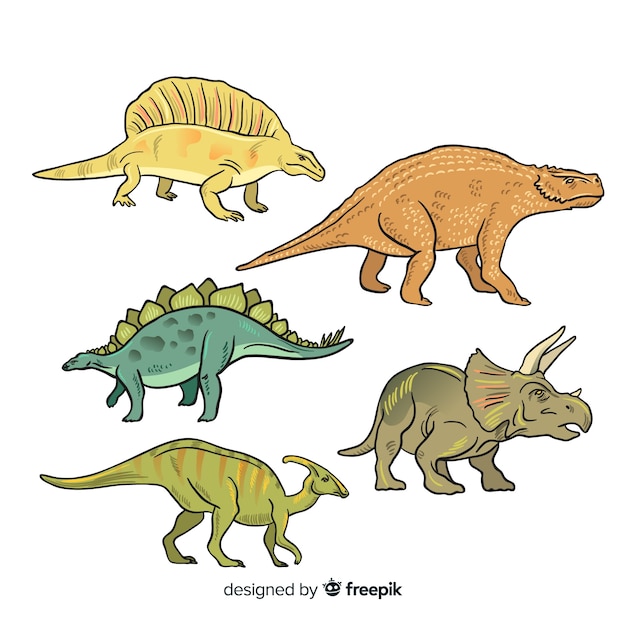 Mão, desenhado, dinossauro, cobrança