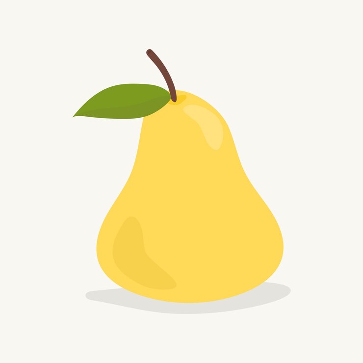 Vetor grátis mão, desenhado, pêra, fruta, ilustração