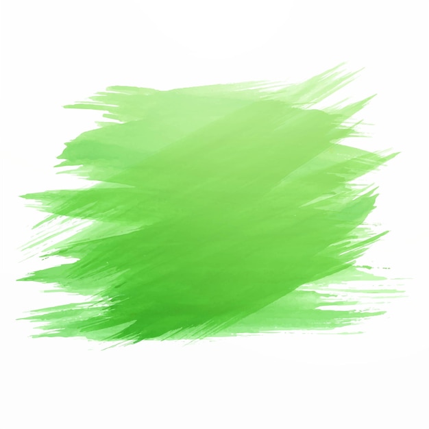 Mão desenhar strock de aquarela verde sobre fundo branco