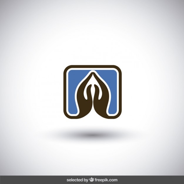 Mãos praying logotipo