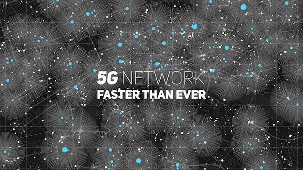 Vetor grátis mapa de cobertura 5g de uma cidade