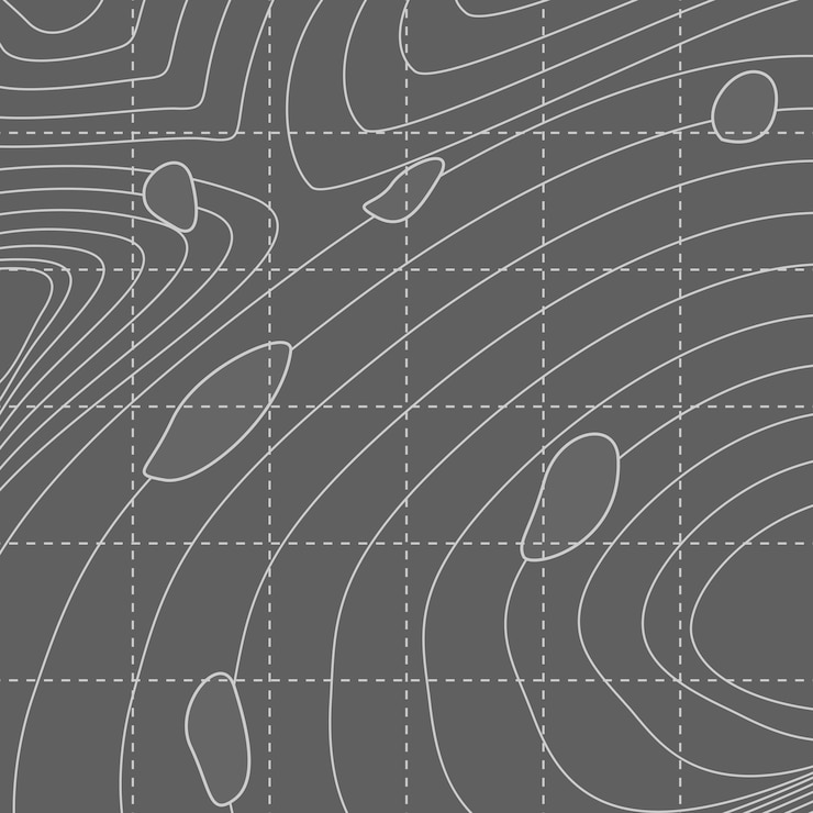 Vetor grátis mapa de linha de contorno abstrato branco e cinza