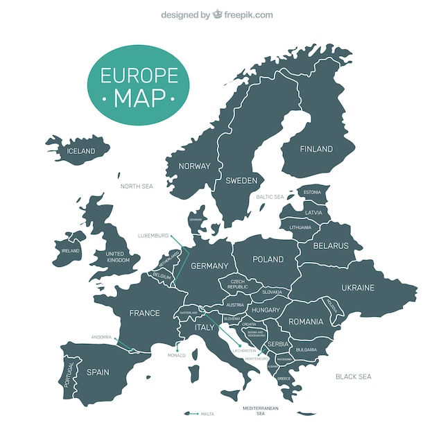 Mapa europeu decorativo