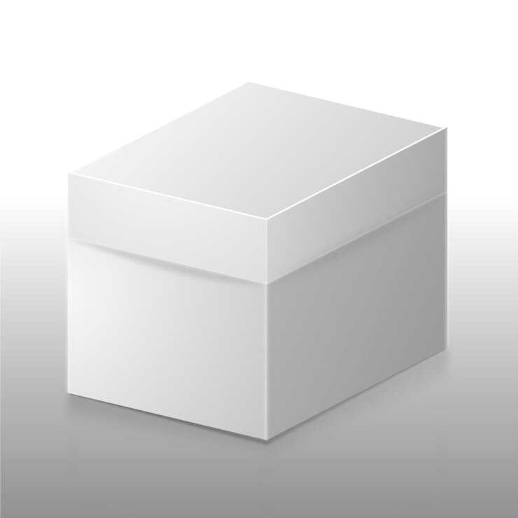 Vetor grátis maquete de caixa de cubo realista